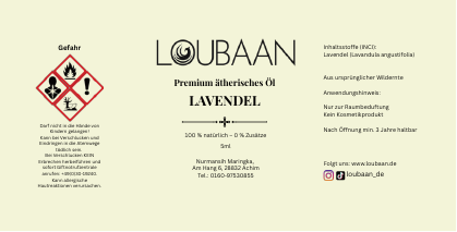 Loubaan Etikett 10 Lavendel