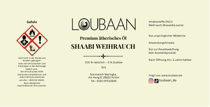 Loubaan Etikett 13 Shaabi Weihrauch