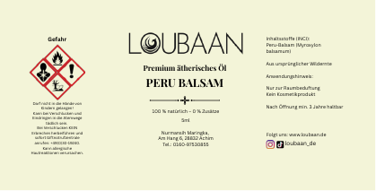 Loubaan Etikett 19 Peru Balsam